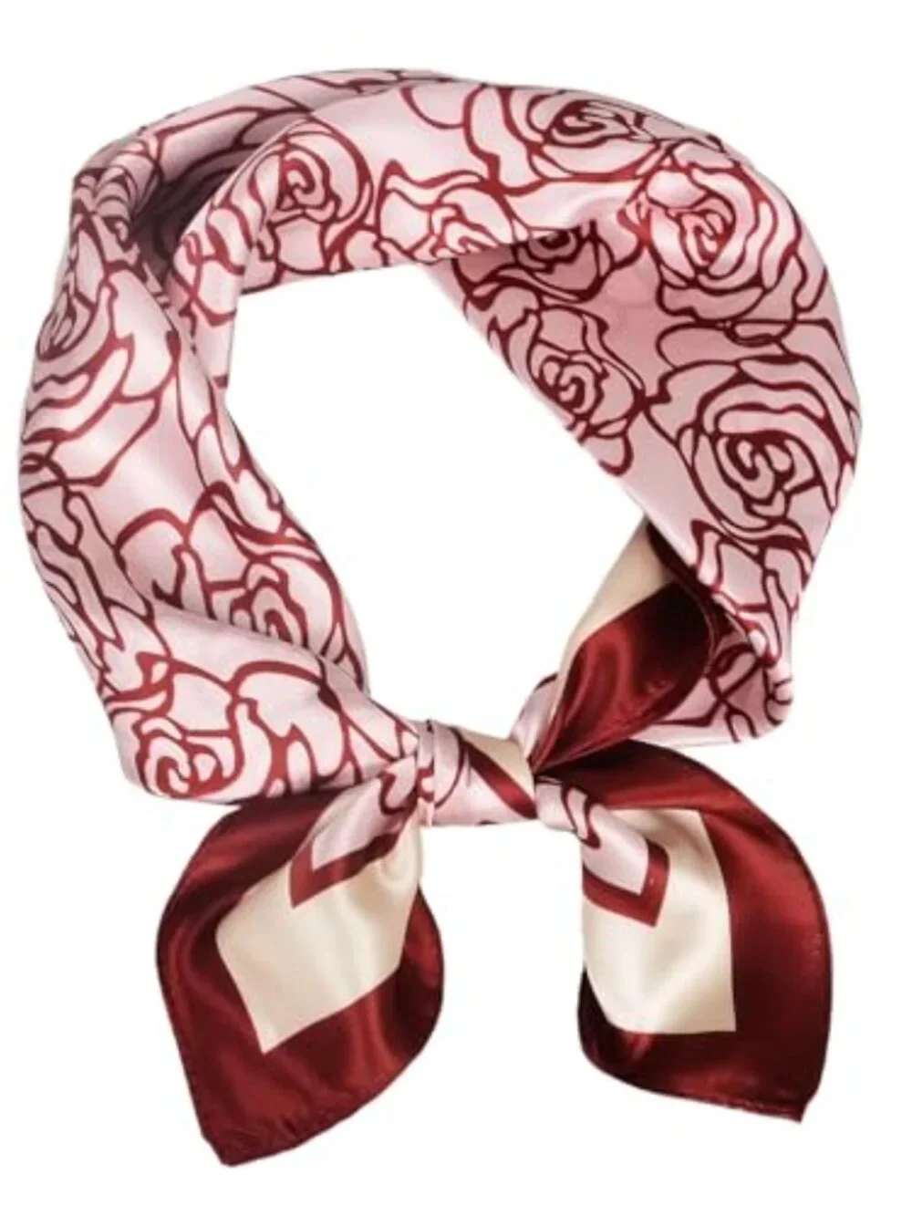 Women 100% Mulberry Silk Lightweight Square Scarf 21 inch Neckerchief